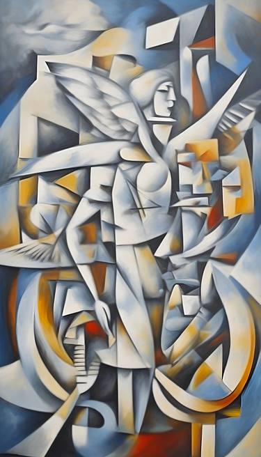 Original Cubism Abstract Paintings by Claudia Guerra