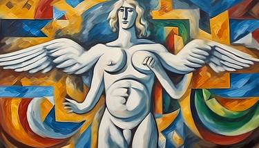 Original Cubism Abstract Paintings by Claudia Guerra