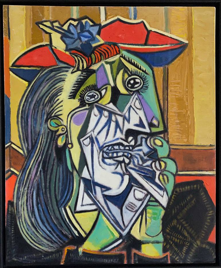 Original Modernism People Painting by Adrian Lewis