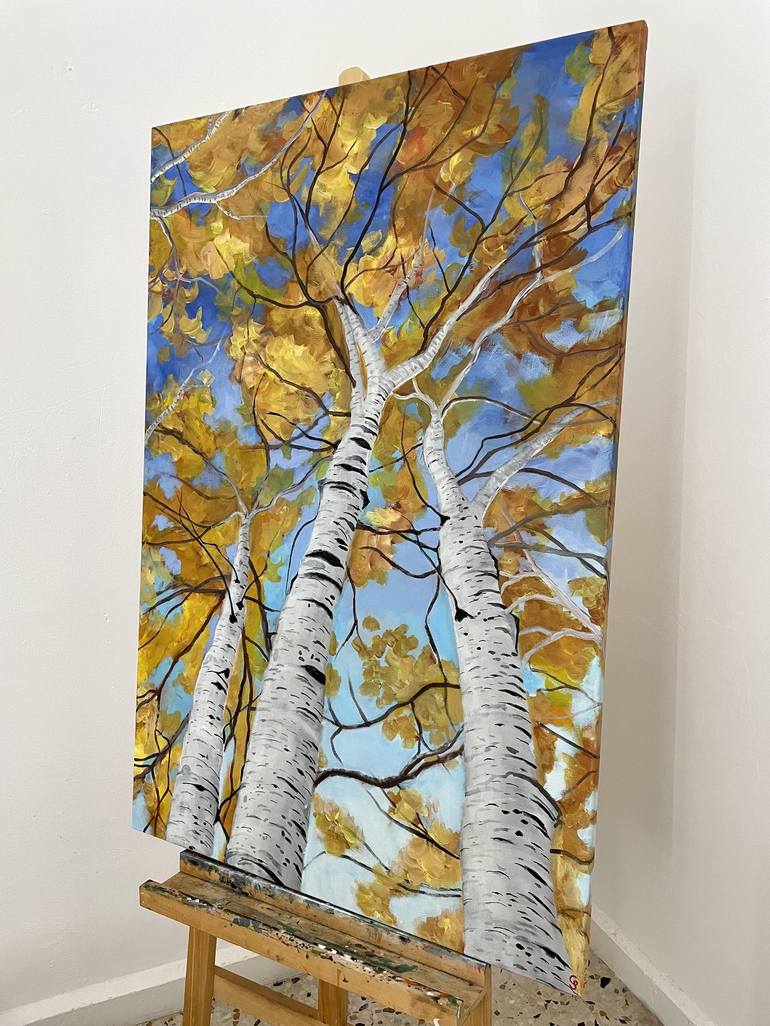 Original Impressionism Tree Painting by Claudia Schmit