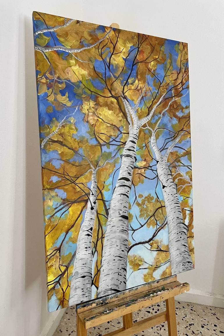 Original Impressionism Tree Painting by Claudia Schmit