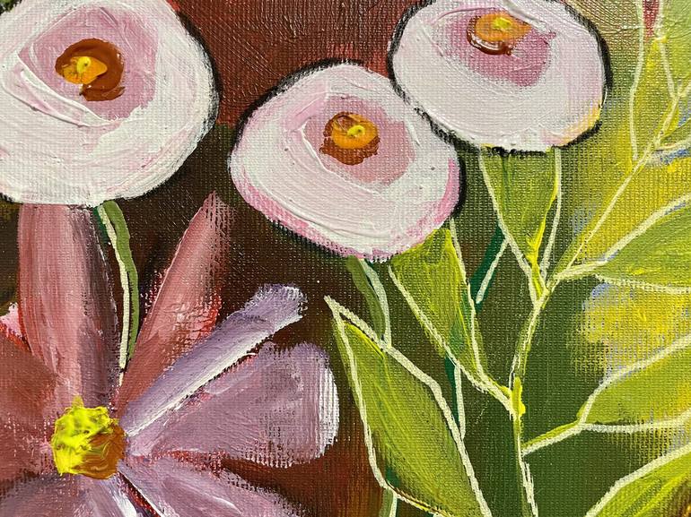 Original Expressionism Floral Painting by Claudia Schmit