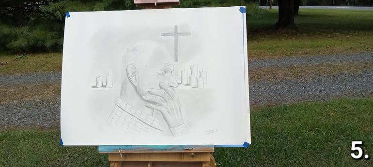 Original Religious Drawing by Todd Federici