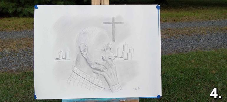 Original Conceptual Religious Drawing by Todd Federici