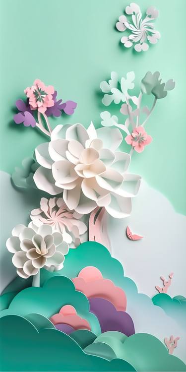 Print of Abstract Floral Digital by Ratnakumar Lekkala
