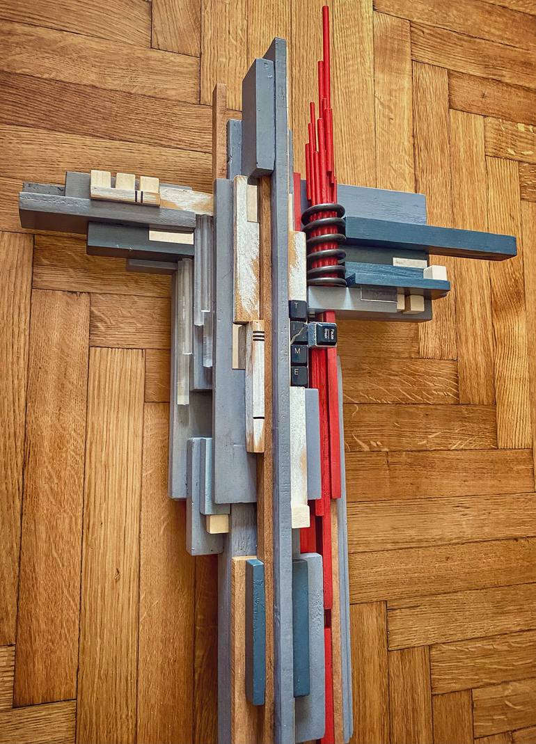 Original Abstract Geometric Sculpture by Labros Sekliziotis