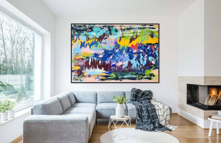 Original Abstract Expressionism Abstract Painting by Cristine Balarine