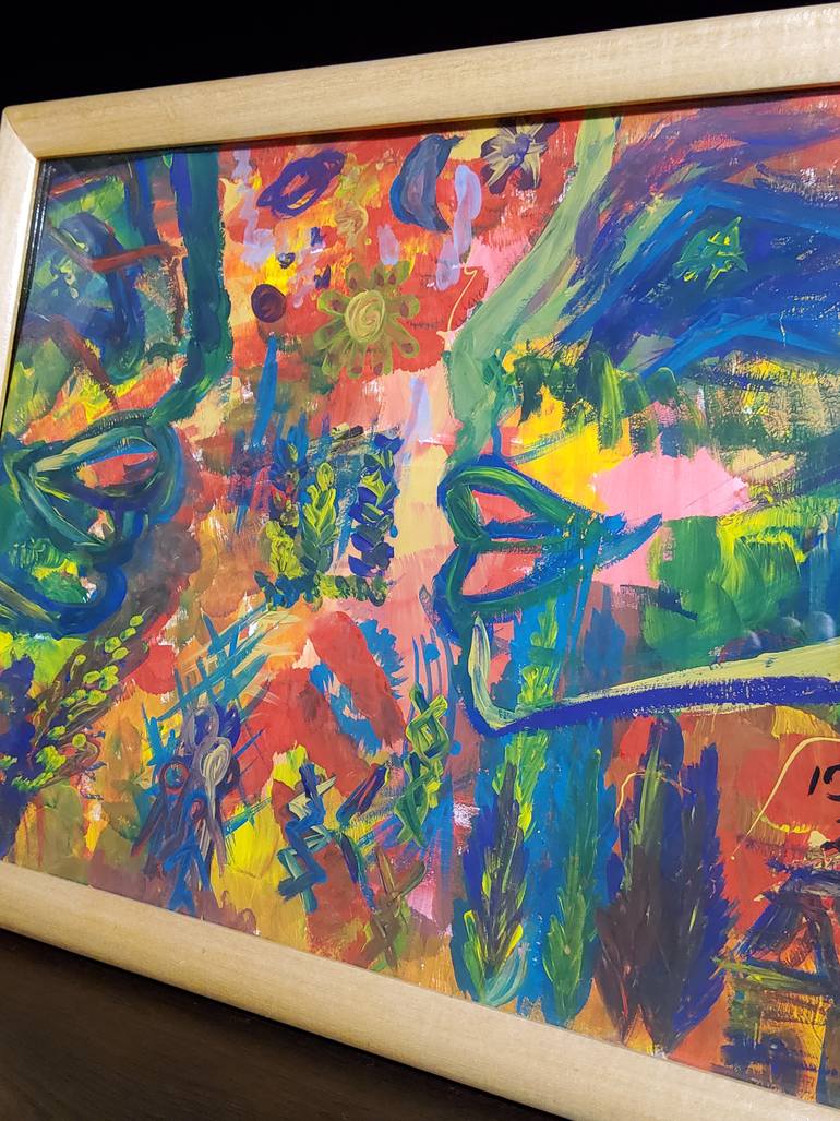 Original Cubism Abstract Painting by Nare Baveyan