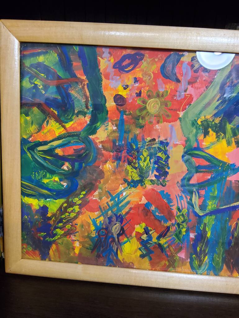 Original Cubism Abstract Painting by Nare Baveyan