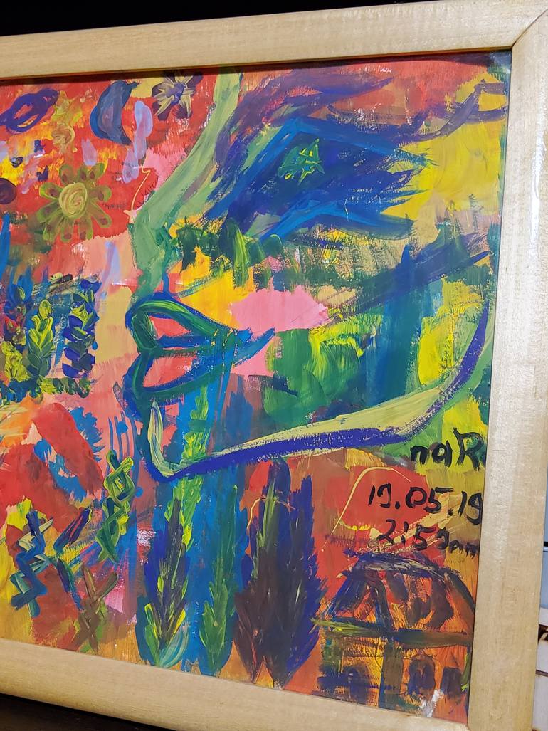 Original Cubism Abstract Painting by Nare Baveyan