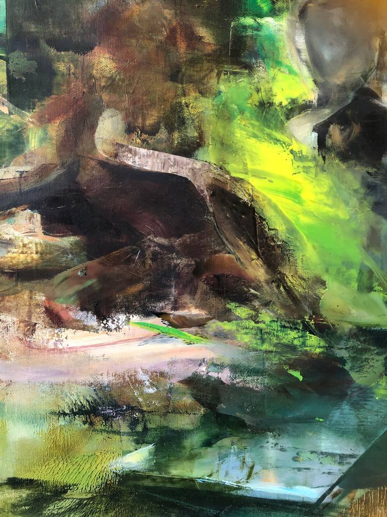 Original Abstract Expressionism Landscape Painting by Albina Onay
