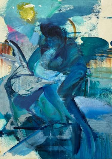 Original Abstract Expressionism People Paintings by Albina Onay