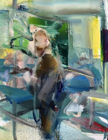 Original Abstract Expressionism People Painting by Albina Onay