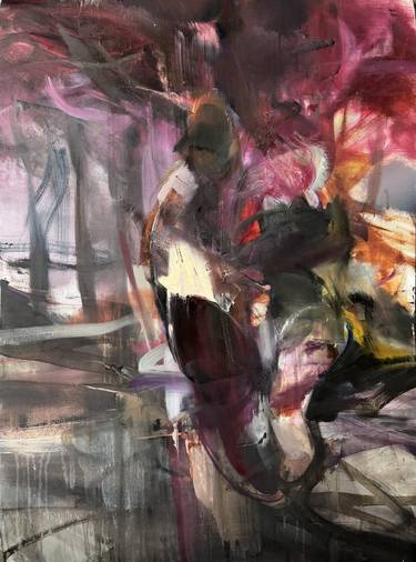 Original Abstract People Painting by Albina Onay