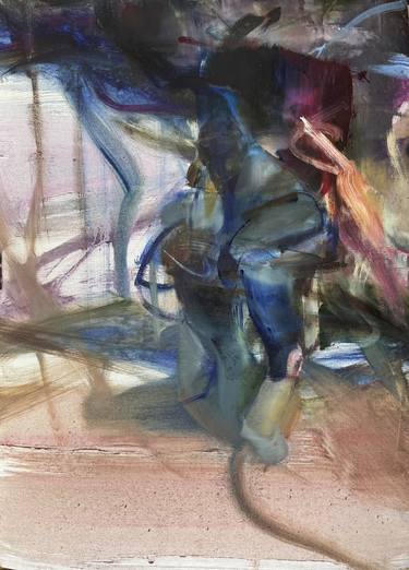 Original Abstract Expressionism Men Painting by Albina Onay