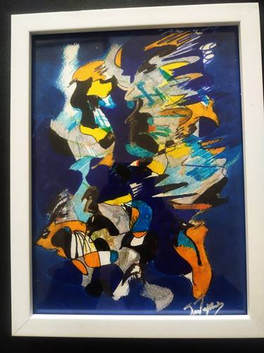 Original Abstract Expressionism Cities Painting by Gio Saint Pere