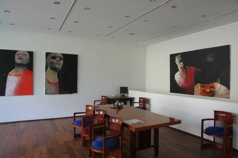 Original Abstract Expressionism People Painting by Gabriele Luise Koch
