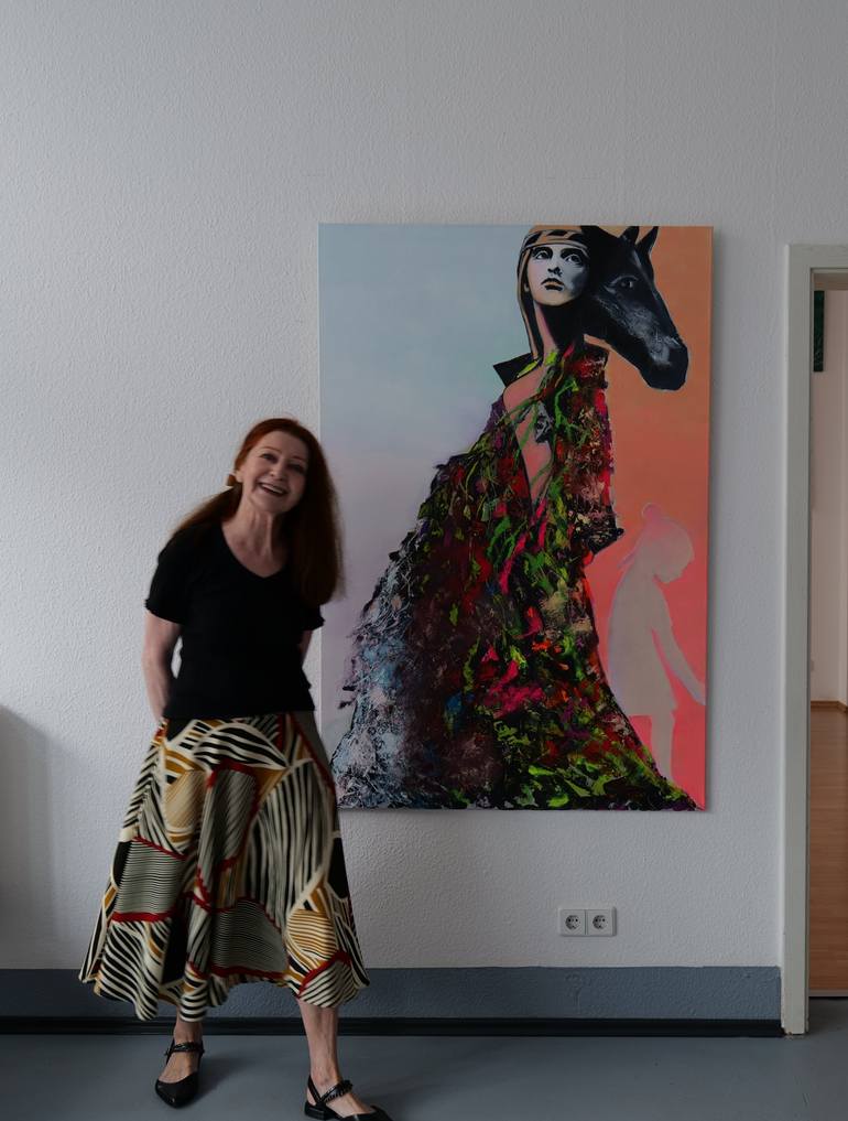 Original Abstract Horse Painting by Gabriele Luise Koch