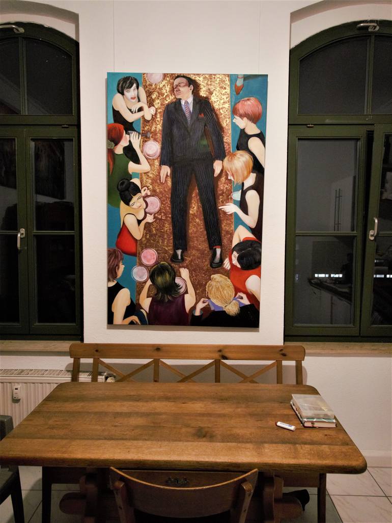 Original Expressionism People Painting by Gabriele Luise Koch