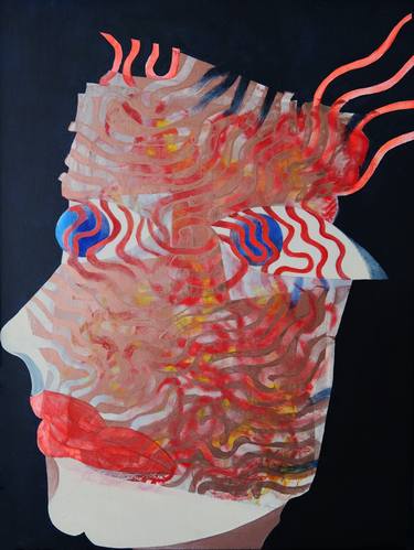 Original Portraiture Abstract Paintings by Gabriele Luise Koch