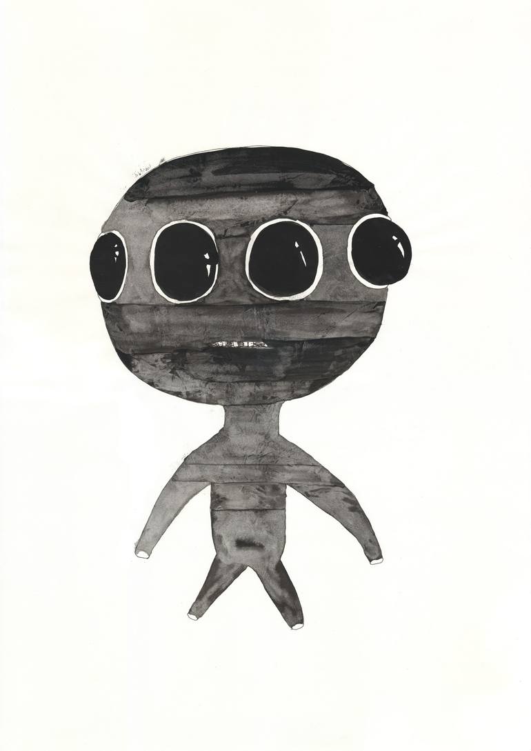 Original Contemporary People Drawing by Tiutia Putia