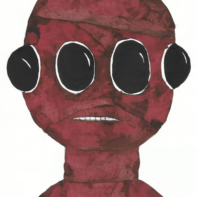 Original Contemporary People Drawing by Tiutia Putia