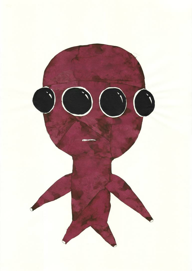 Original Contemporary People Drawing by Tiutia Putia