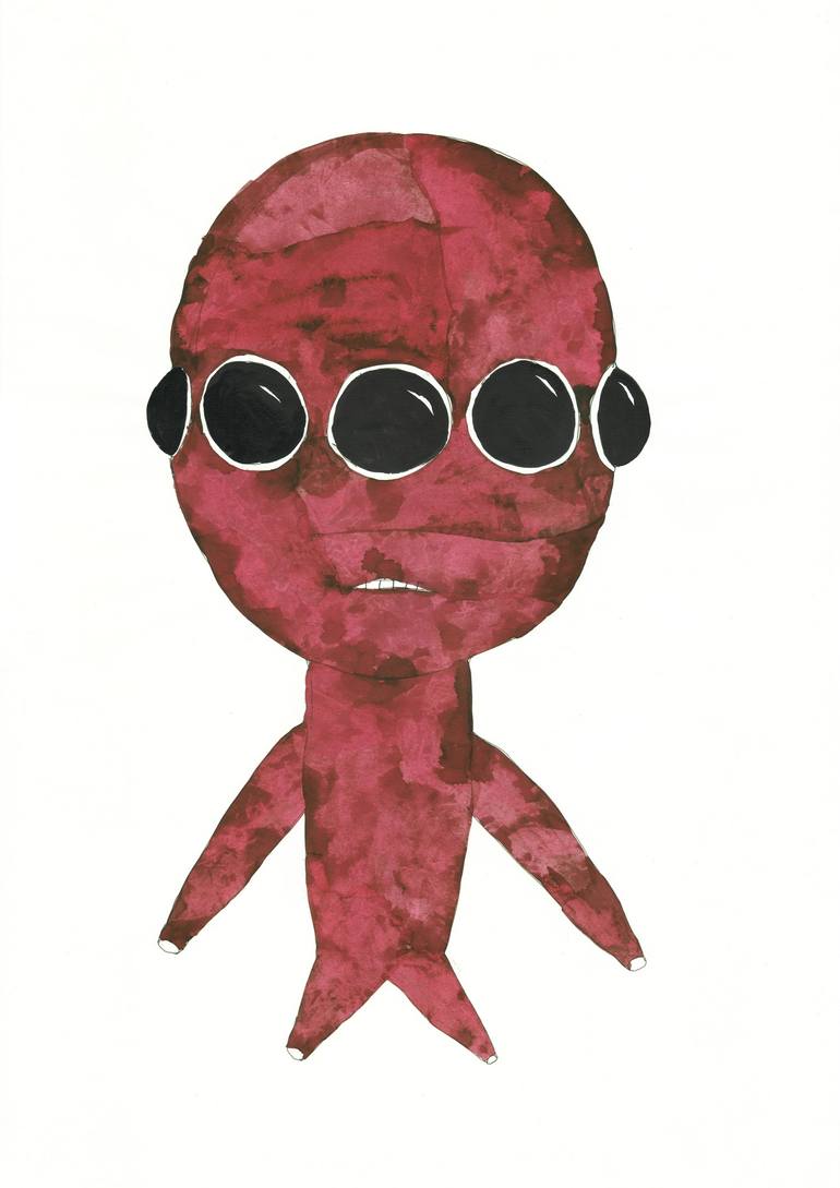 Original Contemporary People Drawing by Tiutia Putia