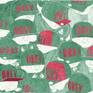 Panel 6 of 9 from the drawing “Obey (red, green)”