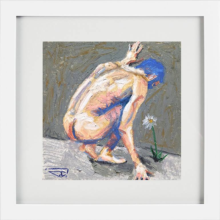 Original Impressionism Nude Painting by G Carta