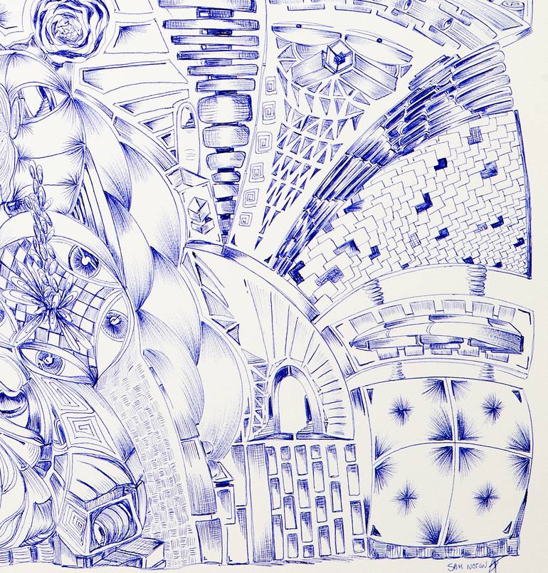 Original Contemporary Abstract Drawing by Sam Noten