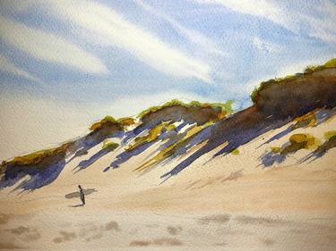 Original Figurative Beach Paintings by David Azul
