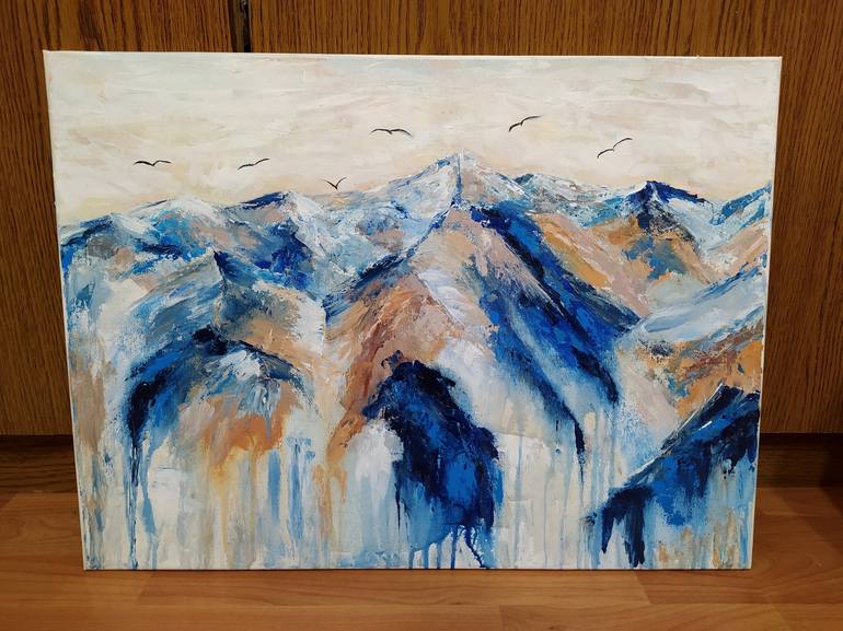 Mountains Painting by Andrea Milodanovic | Saatchi Art