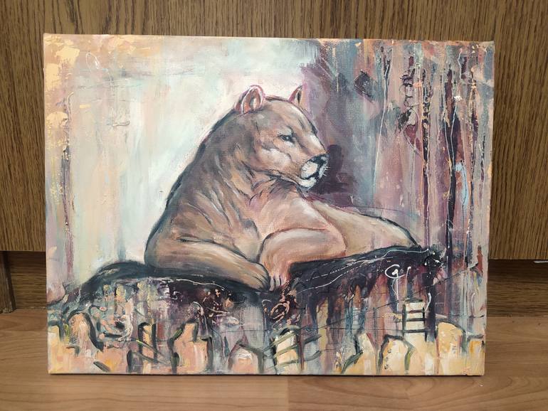 Original Abstract Animal Painting by Andrea Milodanovic