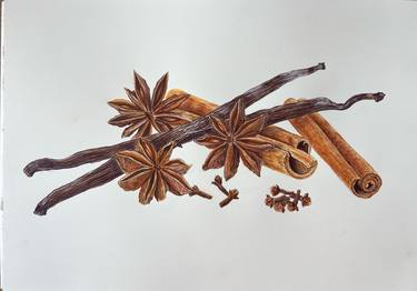 Original Contemporary Botanic Painting by Inessa Falina
