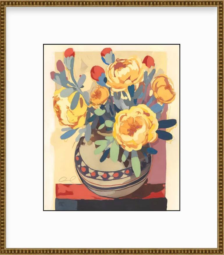 Original Classicism Floral Painting by Ruth Dial