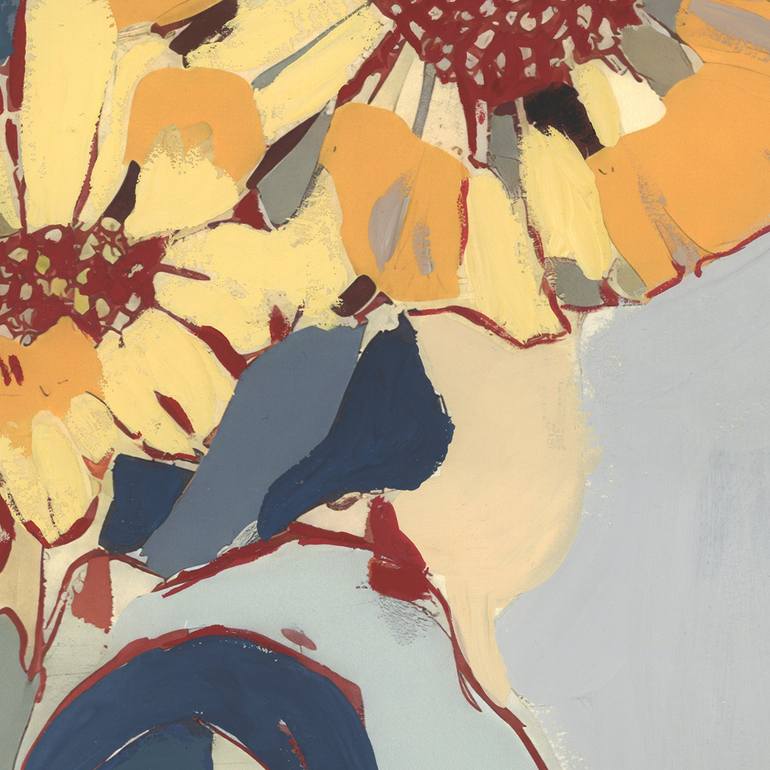 Original Expressionism Floral Painting by Ruth Dial