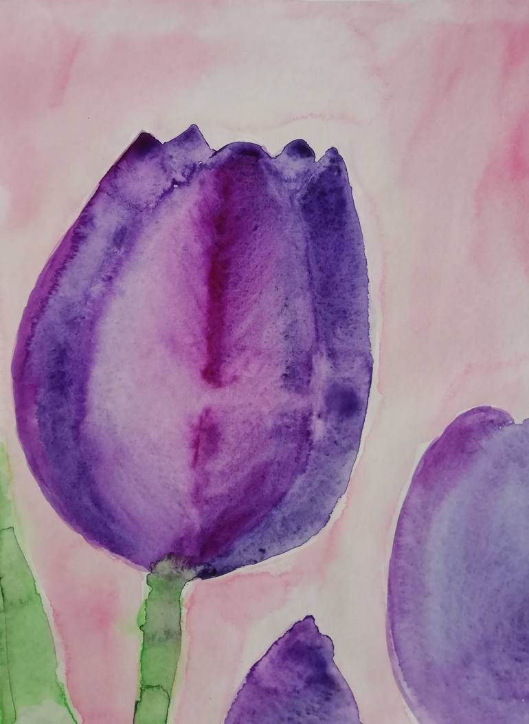 Original Folk Botanic Painting by Tandafa Art