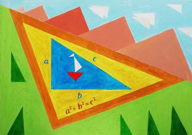 The world created by the Pythagorean theorem Original Acrylic thumb