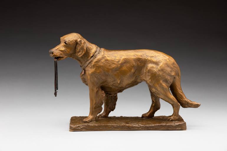 Original Figurative Dogs Sculpture by Joel Ernster