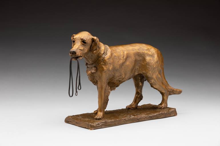 Original Figurative Dogs Sculpture by Joel Ernster