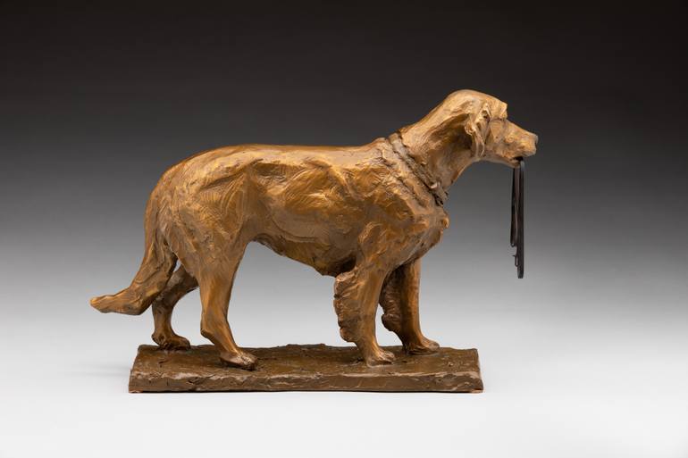 Original Figurative Dogs Sculpture by Joel Ernster