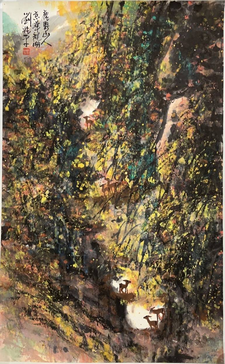 Original Impressionism Abstract Painting by Modern Chinese Ink Art Institute 