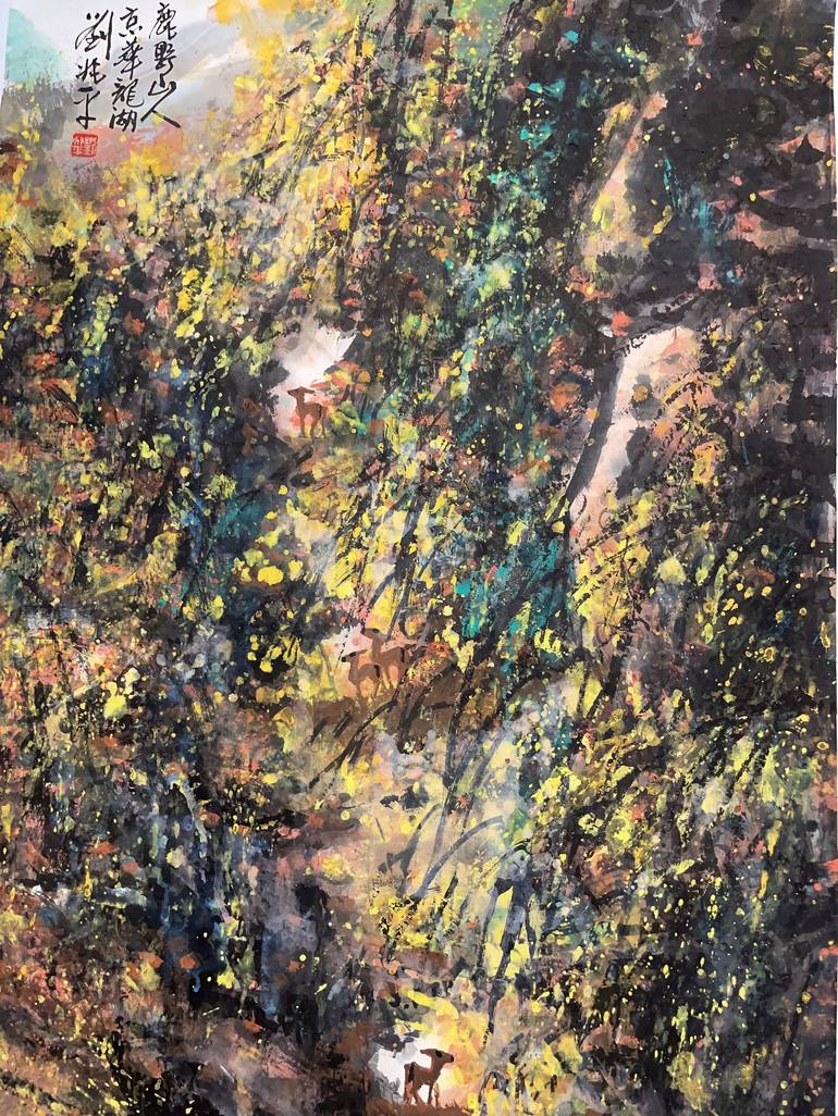 Original Impressionism Abstract Painting by Modern Chinese Ink Art Institute 