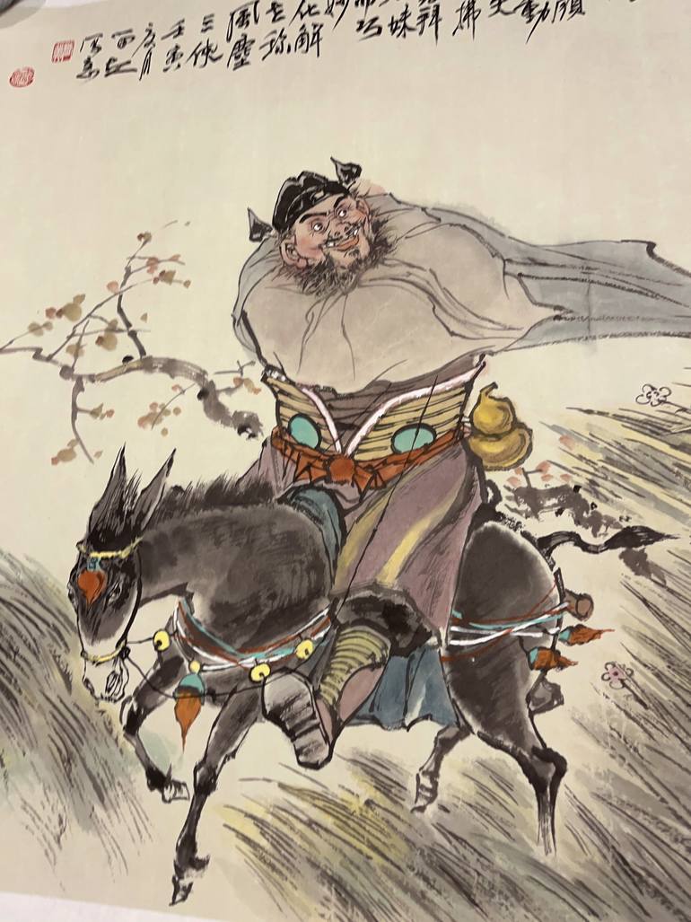 Original Impressionism People Painting by Modern Chinese Ink Art Institute 