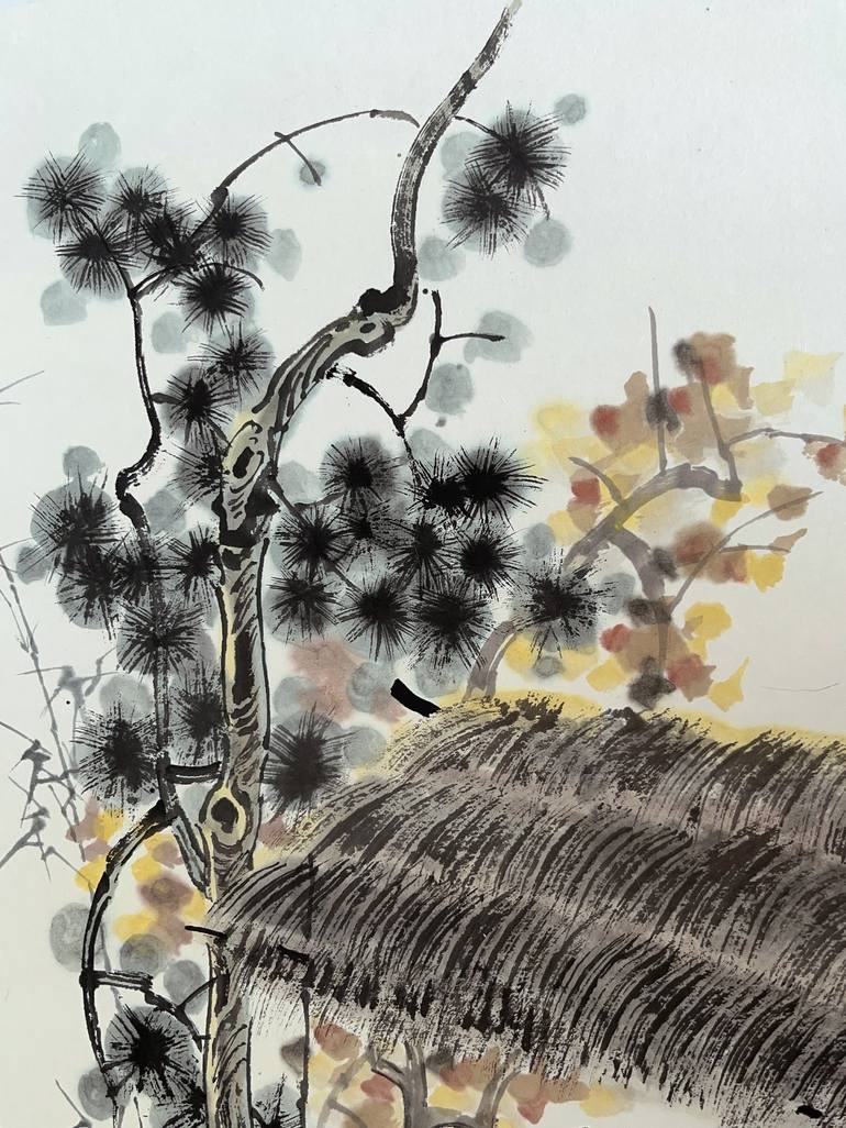 Original Impressionism People Painting by Modern Chinese Ink Art Institute 