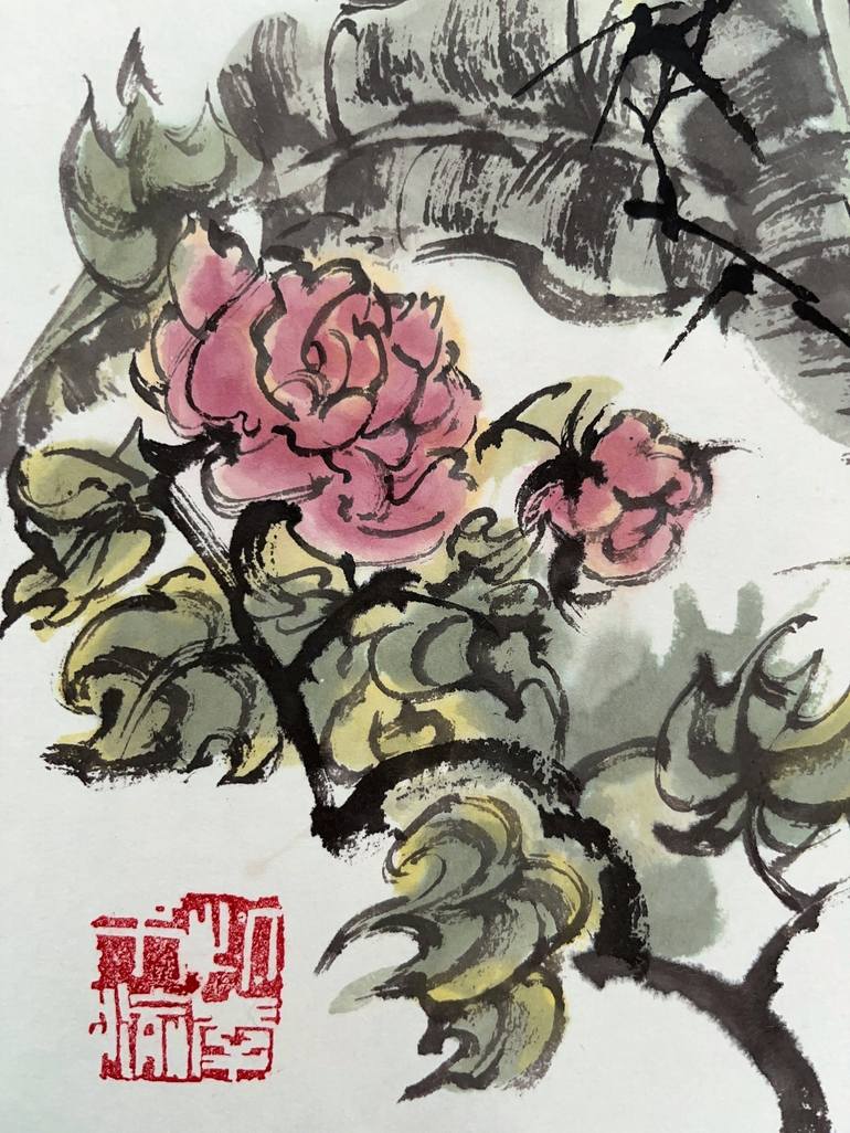 Original Impressionism People Painting by Modern Chinese Ink Art Institute 