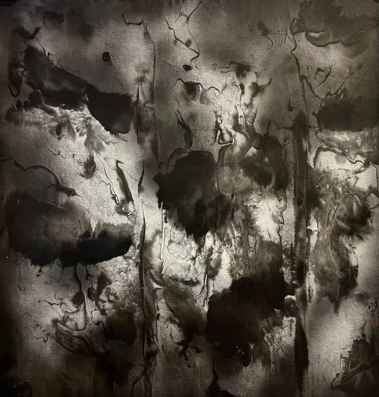 No Name By Zhu Hanyun（Wrinkling Spray Series) Painting by Modern