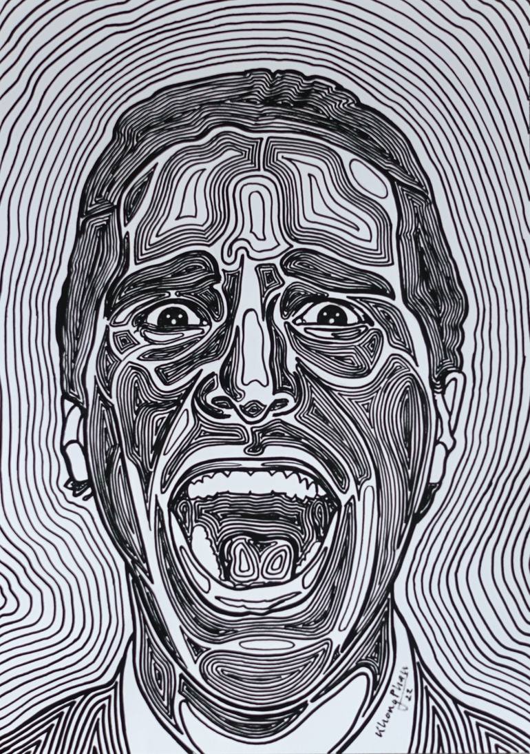 The Scream American Psycho Drawing by Van Khong Phan Saatchi Art