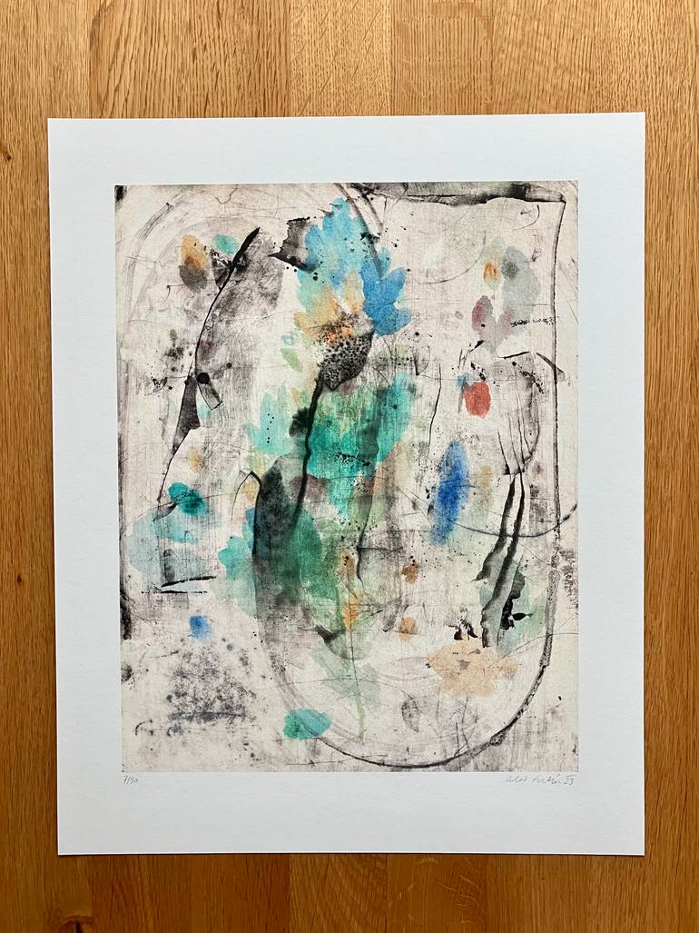 Original Abstract Expressionism Abstract Printmaking by Ales Fulin